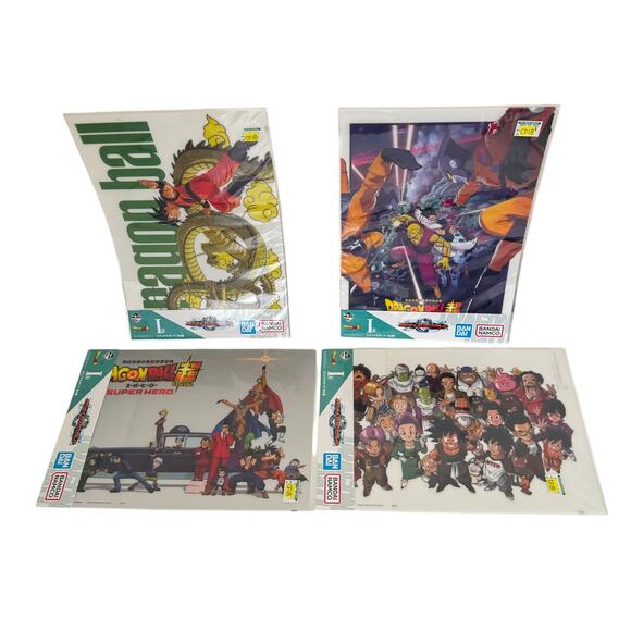 4 Dragon Ball Vs Omnibus Ichiban Kuji Prize Visual Art Sheet Clear File Poster - Picture 1 of 9
